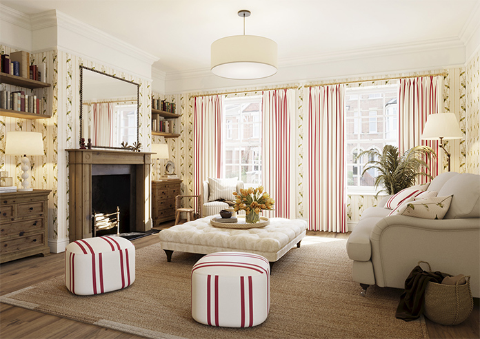 Winnies Stripe, Pillbox - Made to Measure Curtains - Image 7